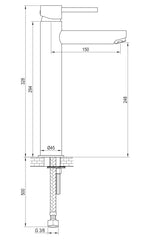Brauer Edition ColdStart verhoogde wastafelkraan energy-saving model A