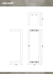 BRAUER Handdoekbeugel model A 60 gunmetal geborsteld