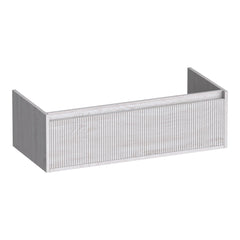 BRAUER Hope Wavy 100 base cabinet with 1 soft-close handleless drawer and 1 siphon cut-out Forest Seashell