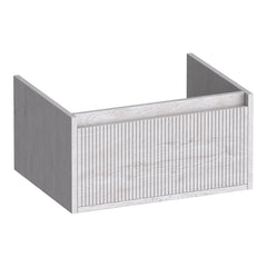 BRAUER Hope Wavy base cabinet 60 with 1 soft-close handleless drawer and 1 siphon cut-out Forest Seashell