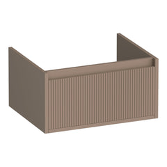 BRAUER Hope Wavy onderkast 60 met 1 softclose lade greeploos en 1 sifon uitsparing mat mokka