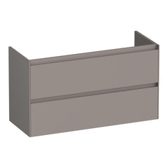 BRAUER Inspire onderkast ondiep 100 met 2 softclose lades greeploos en 1 sifon uitsparing mat taupe