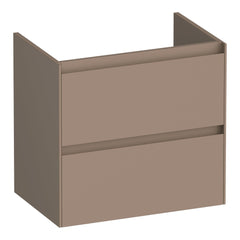 BRAUER Inspire shallow base cabinet 60 with 2 soft-close handleless drawers and 1 siphon cutout matte mocha