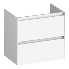 BRAUER Inspire onderkast ondiep 60 met 2 softclose lades greeploos en 1 sifon uitsparing mat wit