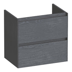 BRAUER Inspire onderkast ondiep 60 met 2 softclose lades greeploos en 1 sifon uitsparing Timber Grey