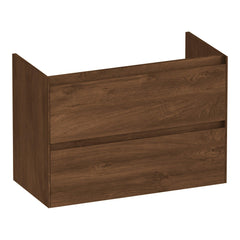 BRAUER Inspire shallow base cabinet 80 with 2 soft-close handleless drawers and 1 siphon cutout Forest Cacao
