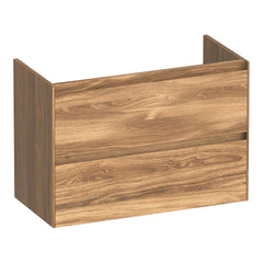 BRAUER Inspire shallow base cabinet 80 with 2 soft-close drawers handleless and 1 siphon cutout Honey