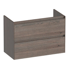 BRAUER Inspire shallow base cabinet 80 with 2 soft-close handleless drawers and 1 siphon cutout, slatted black oak