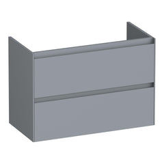 BRAUER Inspire shallow base cabinet 80 with 2 soft-close handleless drawers and 1 siphon cut-out matte gray
