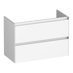 BRAUER Inspire onderkast ondiep 80 met 2 softclose lades greeploos en 1 sifon uitsparing mat wit