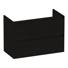 BRAUER Inspire shallow base cabinet 80 with 2 handleless soft-close drawers and 1 siphon cut-out Timber Black