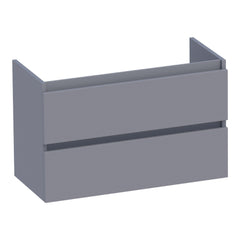 BRAUER Joy onderkast ondiep 80 met 2 softclose lades greeploos en 1 sifon uitsparing mat grijs