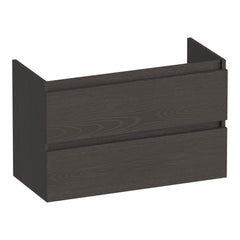 BRAUER Joy onderkast ondiep 80 met 2 softclose lades greeploos en 1 sifon uitsparing Timber Anthracite