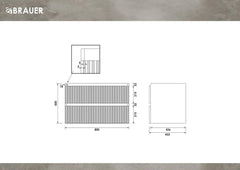 Brauer Joy Wavy onderkast ribbelfront - 80cm - met 2 softclose lades - forest cacao