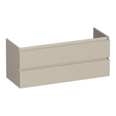 BRAUER Joy Wavy onderkast 120 met 2 softclose lades greeploos en 1 sifon uitsparing mat beige