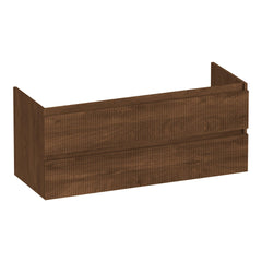BRAUER Joy Wavy onderkast 120 met 2 softclose lades greeploos en 2 sifon uitsparingen Forest Cacao