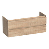 BRAUER Joy Wavy onderkast 120 met 2 softclose lades greeploos en 2 sifon uitsparingen Forest Wheat