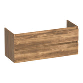BRAUER Joy Wavy onderkast 120 met 2 softclose lades greeploos en 2 sifon uitsparingen Honey