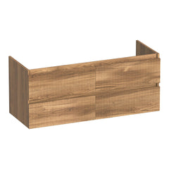 BRAUER Joy Wavy onderkast 120 met 4 softclose lades greeploos en 2 sifon uitsparingen Honey