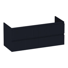 BRAUER Joy Wavy onderkast 120 met 4 softclose lades greeploos en 2 sifon uitsparingen mat zwart