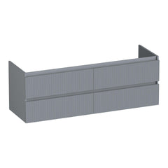 BRAUER Joy Wavy onderkast 140 met 4 softclose lades greeploos en 2 sifon uitsparingen mat grijs