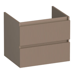BRAUER Joy Wavy onderkast 60 met 2 softclose lades greeploos en 1 sifon uitsparing mat mokka