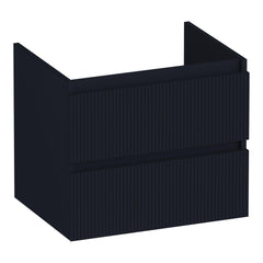 BRAUER Joy Wavy onderkast 60 met 2 softclose lades greeploos en 1 sifon uitsparing mat zwart