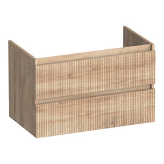 BRAUER Joy Wavy onderkast 80 met 2 softclose lades greeploos en 1 sifon uitsparing Forest Wheat
