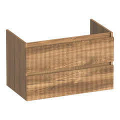 BRAUER Joy Wavy onderkast 80 met 2 softclose lades greeploos en 1 sifon uitsparing Honey