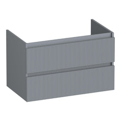 BRAUER Joy Wavy onderkast 80 met 2 softclose lades greeploos en 1 sifon uitsparing mat grijs
