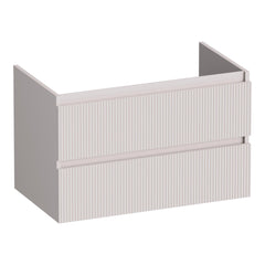 BRAUER Joy Wavy onderkast 80 met 2 softclose lades greeploos en 1 sifon uitsparing mat zand