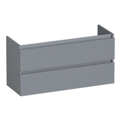 BRAUER Joy Wavy onderkast ondiep 100 met 2 softclose lades greeploos en 1 sifon uitsparing mat grijs