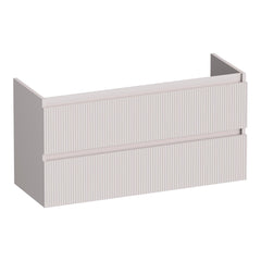 BRAUER Joy Wavy Shallow Base Cabinet 100 with 2 Soft-Close Handleless Drawers and 1 Siphon Cut-Out Matt Sand