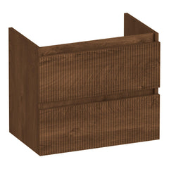 BRAUER Joy Wavy onderkast ondiep 60 met 2 softclose lades greeploos en 1 sifon uitsparing Forest Cacao