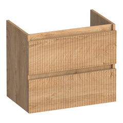 BRAUER Joy Wavy onderkast ondiep 60 met 2 softclose lades greeploos en 1 sifon uitsparing Forest Tan