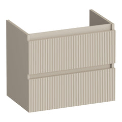 BRAUER Joy Wavy onderkast ondiep 60 met 2 softclose lades greeploos en 1 sifon uitsparing mat beige
