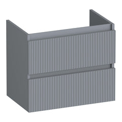 BRAUER Joy Wavy onderkast ondiep 60 met 2 softclose lades greeploos en 1 sifon uitsparing mat grijs