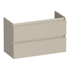BRAUER Joy Wavy onderkast ondiep 80 met 2 softclose lades greeploos en 1 sifon uitsparing mat beige