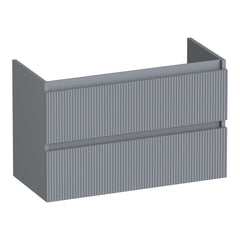 BRAUER Joy Wavy onderkast ondiep 80 met 2 softclose lades greeploos en 1 sifon uitsparing mat grijs
