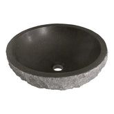 BRAUER Molten waskom 42cm rond hamerslag natuursteen basalt antraciet