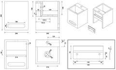 Brauer Nova vrijhangende fontein marmerlook 25cm - calacatta gold