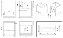 Brauer Nova vrijhangende fontein marmerlook 25cm - copper brown