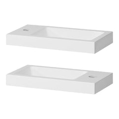 Brauer Solar fontein mineraalmarmer 40x22cm met kraangat