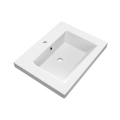 BRAUER Solar Medium wastafel - mineraalmarmer - mat wit