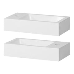 Brauer Solar fontein mineraalmarmer 40x22cm met kraangat