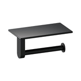 BRAUER Toiletrolhouder met planchet mat zwart