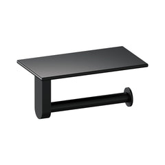 BRAUER Toiletrolhouder met planchet mat zwart