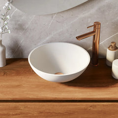 BRAUER Vortex waskom 40 rond fine stone mat wit