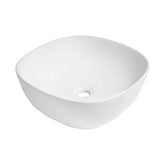 BRAUER Wind waskom - 41cm - rechthoekig afgerond - keramiek hoogglans wit