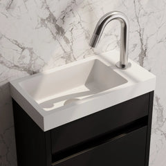 Brauer Brushed Carving opbouw fonteinkraan met gebogen uitloop RVS geborsteld PVD